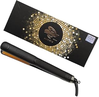 Professional Nano Gold Black Hair Straightener Smoothing Straightener 6 Controllable Heat Levels - Perfect Protein & Keratin Press Performance with Auto Shut-Off