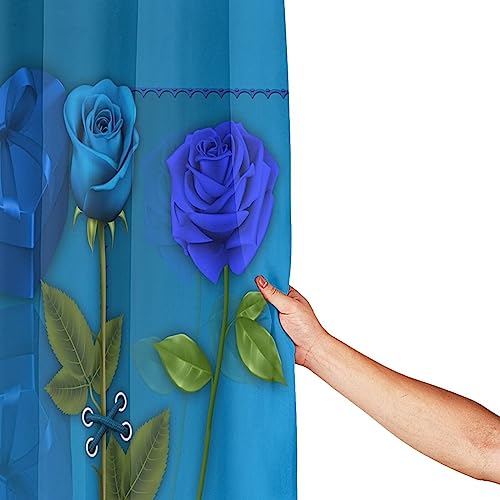 Rideau de douche moderne en tissu polyester de qualité supérieure au design floral élégant