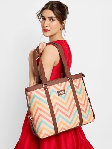 Image of ZOUK Office Bag | Stylish Bags for Office Use | Laptop Bag 15.6 inch | Stylish Tote for Office Use | Purse for Women | Vegan Leather Handbag | Daily & Travel Use |