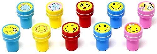 Image of Self Inking Motivational Stamps for Students | Kids Reward Teacher Stamps with Good Job Excellent Smile Star Designs | School Classroom Art Craft Activity Supplies for Boys Girls & Return Gifts