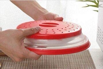 Pack Of 2, Collapsible Microwave Food Cover Bpa Free Tpr, 10.5Inch, Round With Grip Handle Red+Blue… #TOP7