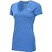Nike Women's Legend V-Neck T-Shirt (Small, Blue)