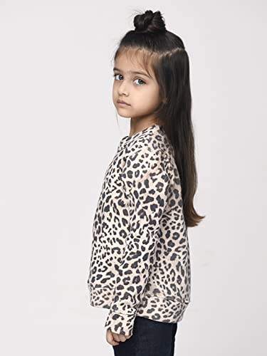 Image of LILPICKS Girls Animal Printed Sweatshirt (Brown)