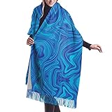  LINGF - Bufanda clásica para mujer,chal personalizado para mujer,gran bufanda de invierno para mujer,elegante y elegante bufanda con flecos,bufanda - Patrón abstracto 27 x 77 pulgadas