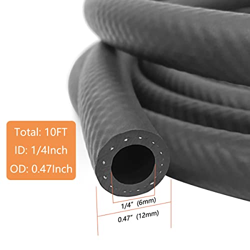 Fuel Line 1/4 Inch Id Nbr Fuel Line Hose 4An Push On Hose For Small Engine 10 Feet #TOP1