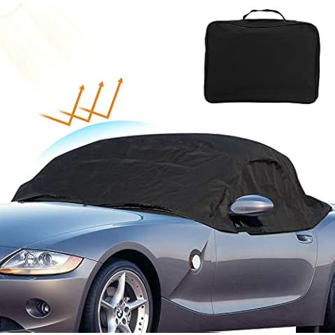 Half Car Cover Replacement for BMW Z4 2003-2008, 600D Waterproof Anti UV Windproof Dustproof Snowproof Car Top Cover for Winter Outdoor Sun Rain Cover