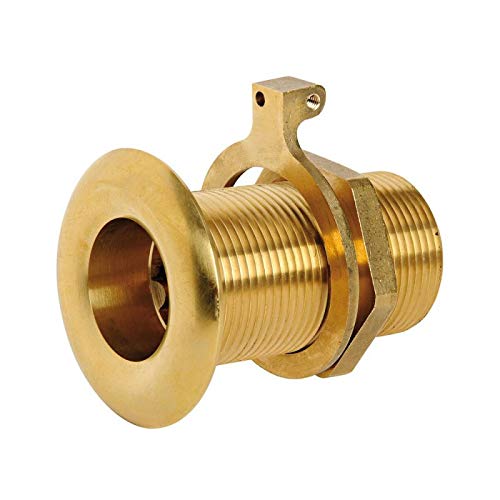 Passe-coque Osculati laiton jaune 3 pouces pour raccord de plomberie de bateau