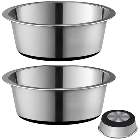 YUDANSI Non Slip Stainless Steel Dog Bowls Cover