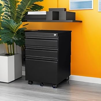 Amazon.com: SISESOL 3 Drawer Mobile File Cabinet with Lock