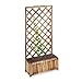 Produktbild Relaxdays Rankkasten mit Rankgitter, wetterfest, Holz, f. Balkon, Garten, Rosen, 35 L Kübel, 150 cm Rankhilfe, gebrannt
