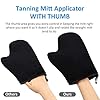 5-Pieces-Self-Tanning-Mitt-Applicator-Kit-Includes-Exfoliating-Glove-Tanning-Mitt-Mini-Face-Mitt-Back-Lotion-Applicator-with-Self-Tanner-Brush-Large-Flat-Top-Makeup-Brush-Black 5 Pieces Self Tanning Mitt Applicator Kit, Includes Exfoliating Glove, Tanning Mitt, Mini Face Mitt, Back Lotion Applicator with Self Tanner Brush Large Flat Top Makeup Brush (Black)