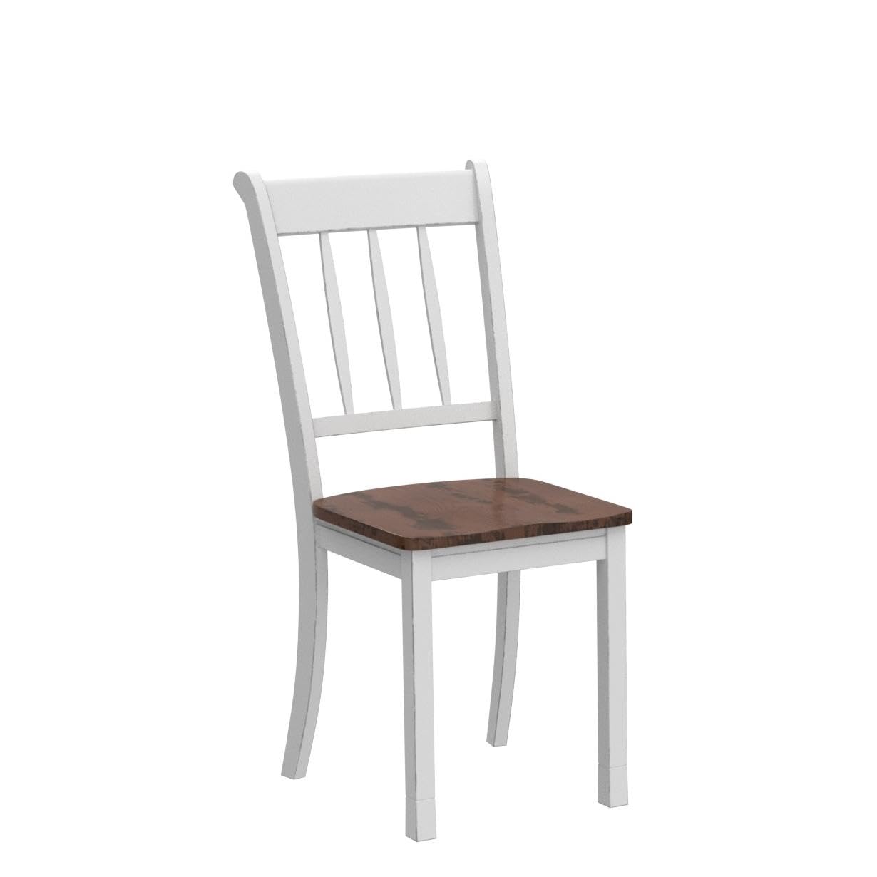 Amazon｜Giantex 無垢材 ホワイトバーグ ダイニングチェア 4個セット