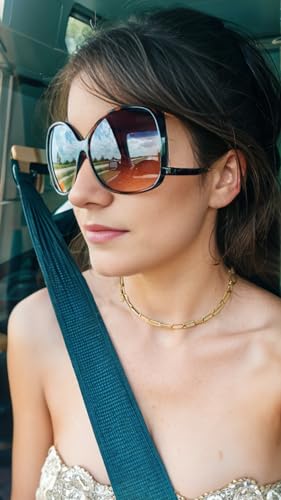 Image of The Fresh Women's Oversized Square Jackie O Cat Eye Hybrid Butterfly Fashion Sunglasses - Exquisite Packaging