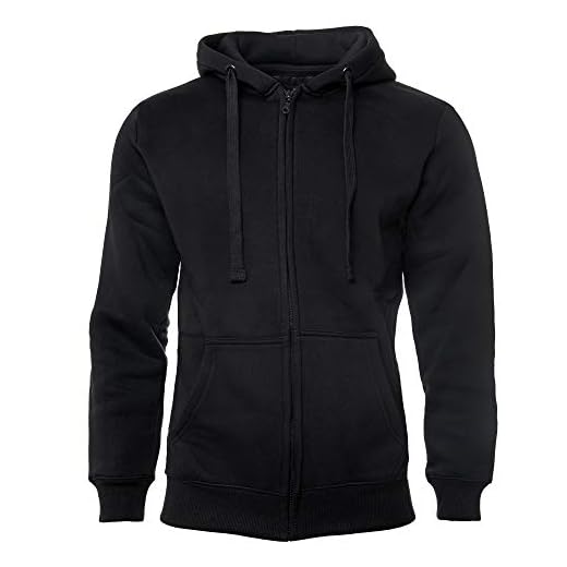 ROCK-IT Apparel® herr premium huvjacka dragkedja luvtröja hoodie pullover hoody size S-5XL färg svart