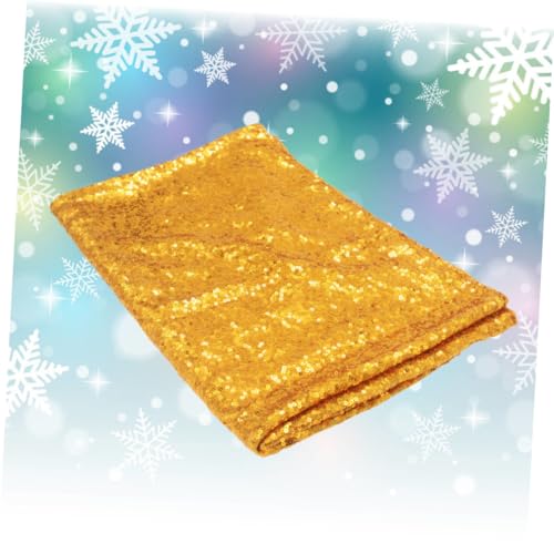 Nappe pailletée dorée haut de gamme en polyester décoratif de réception