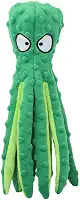Brinquedos de polvo estridente para cães grandes, sem enchimento de papel enrugado, brinquedos de pelúcia para dentição de filhotes, brinquedos interativos duráveis para cães pequenos e médios (verde)