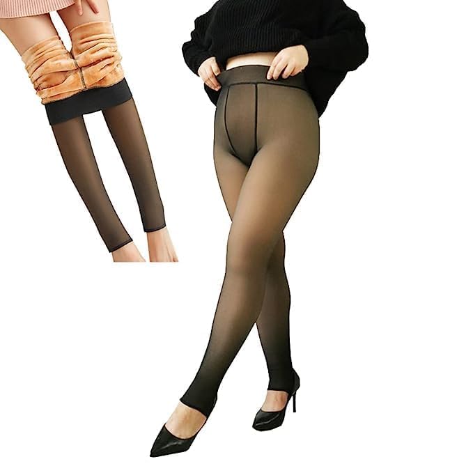 jmt wear Women's Skinny Fit Leggings |Women Fleece Lined Tights Fake Translucent Thermal Leggings Winter Warm Pantyhose Footless Tights |(Pack of 1)-picture-46
