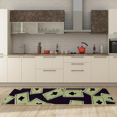 Alfombrillas de cocina lavables absorbentes y antideslizantes de póker 6