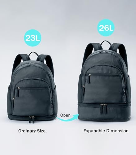 Image of Uselike Gym Backpack for Women Men, Lightweight Gym Bag with Shoe Compartment, Waterproof Workout Backpack with Wet Pocket