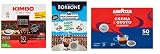 Testpaket Kaffee Kapseln ESE pads Caffè KIMBO, Borbone, Lavazza premium italienischen Kaffee ESE 44mm - ESPRESSO NAPOLI Mischung 150 Kapseln + Italian Gourmet polpa 400g
