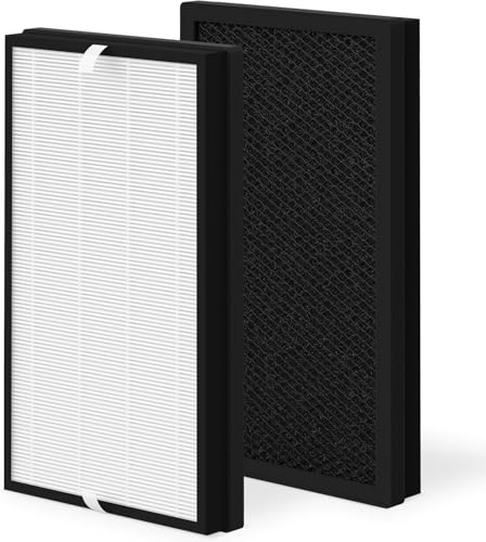 Image of Fette Filter - AP-C500FL 3-in-1 True HEPA Replacement Filter Compatible with Homedics Smart Console Air Purifiers models AP-C500, AP-C550. Pack of 2 Replace Part # C500FL