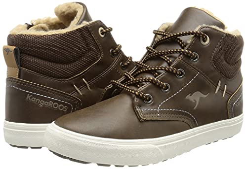 KangaROOS Kavu X dziecięce buty typu sneaker, uniseks, Dk Brown Sand, 30 EU