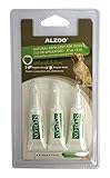 ALZOO Natural Flea & Tick Squeeze-On for Dogs, Helps Repel Fleas, Ticks & Mosquitos, Up to 3-Months Protection, Plant-Based Active Ingredients, Water-Resistant, 3 EZ-On Applicators Per Pack