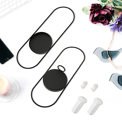 Dyna-Living Wall Sconces Set Of Two Black Candle Sconces Wall Candle Holder Wall Mounted Candle Holder For Wall Wedding Fireplace Living Room Decor #TOP6
