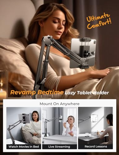 Lisen ‎2E41 Tablet Stand Phone Holder Ipad Holder For Desk Mount[Ultra Sturdy] 2 Clamps Kindle Holder thumb #5