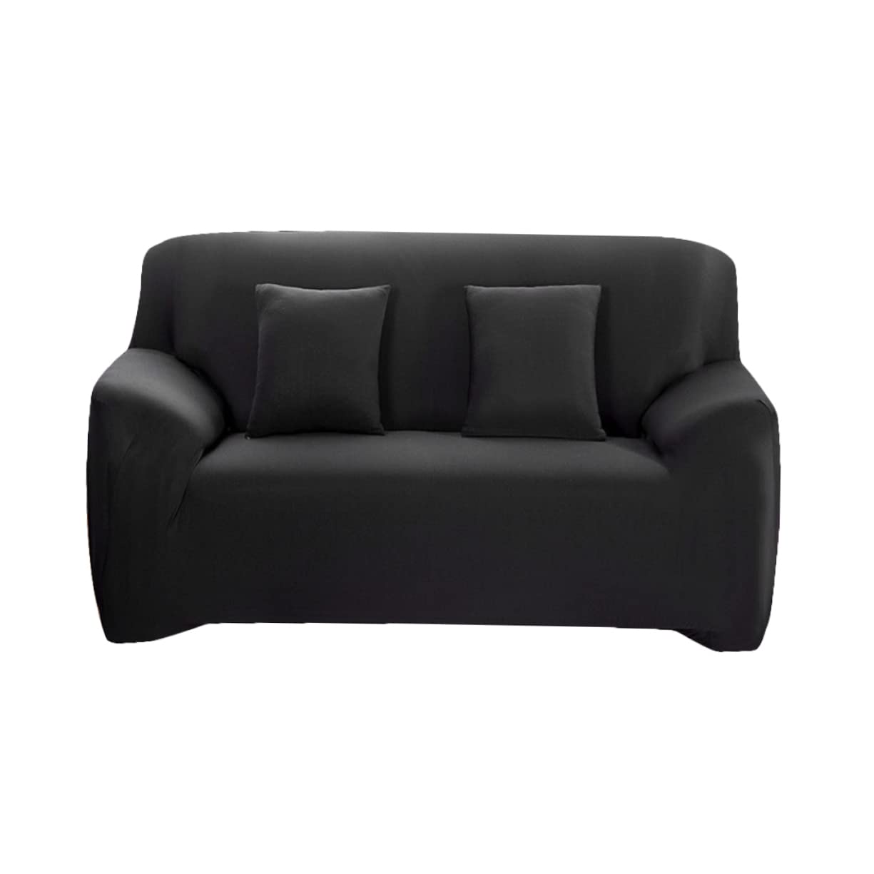 Housse de canapé 2 places extensible noire pour protéger votre salon