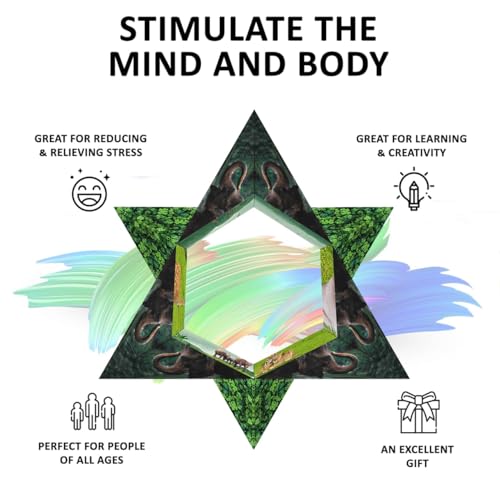 Image of ZURATO Shape Shifting Box Puzzle Cube, Magic Cube Puzzle Toy, Multiple Structure Creativity Puzzle Cube for Kids and Adults, Size- 6.5 x 6.5 x 6.5 cm (Green - Animal Theam)