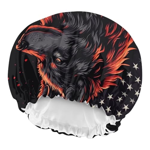 Sleep Cap for Long Hair - American Flag Boys Sleeping Cap - Breathable, Adjustable Stretch Head Cover3