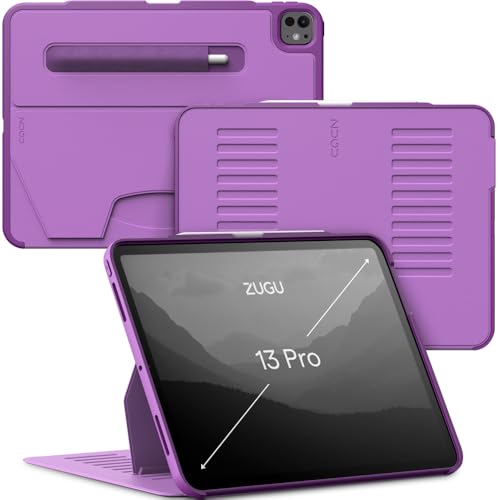 Image of ZUGU CASE Slim Protective Cover Designed for iPad Pro 13 (8th Gen /7th Gen) (M5 /M4) (2025 /2024), Wireless Pencil Charging, Multiple Viewing Angles (Sleep /Wake Cover) - Nova