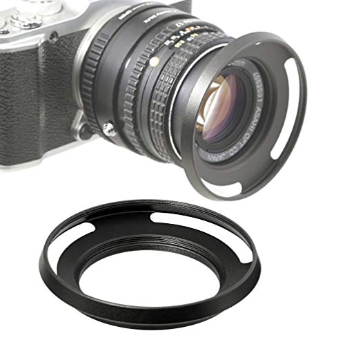 Fotasy 49Mm Slim Low Profile Designed Metal Curved Metal Screw-In Lens Hood Shade For Leica Leitz Voigtlander Canon Fuji Nikon Olympus Panasonic Pentax Sony, 49 Mm Hood #TOP6