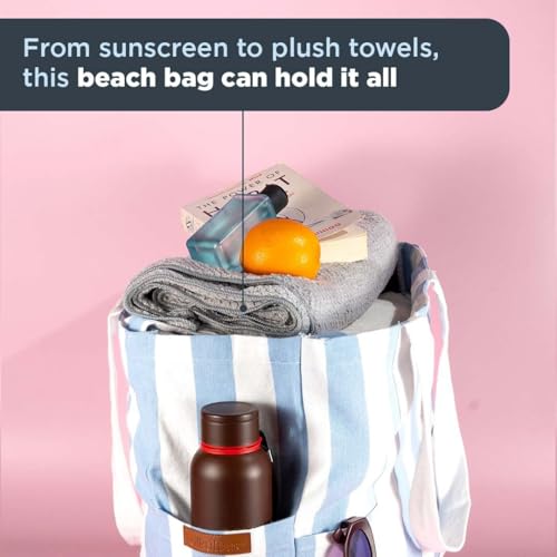 Image of Folkulture Beach Bag | Large Waterproof Beach Tote Bag for Women, Beach Essentials, Travel & Vacation Essentials