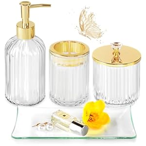 Gold Bathroom Accessories Set, 4Pcs...