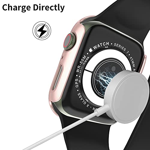 Pkmh [16 Pack] Hard Pc Case With Screen Protector Compatible For Apple Watch Series 7/8 41Mm, Full Edge All Around Protective Bumper Anti-Scratch Frame Cover For Iwatch Smartwatch Accessories #TOP1