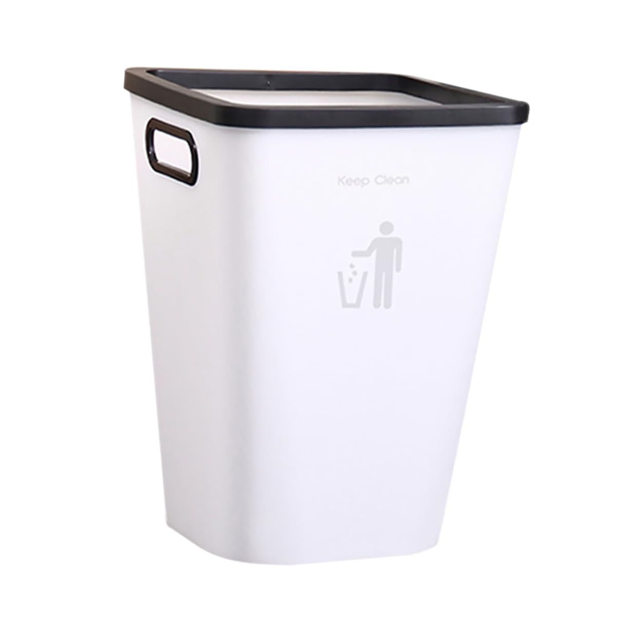 MAGICLULU Small Kitchen Trash Can Collapsible Office Garbage Bin White Plastic for Bedrooms and Bathrooms