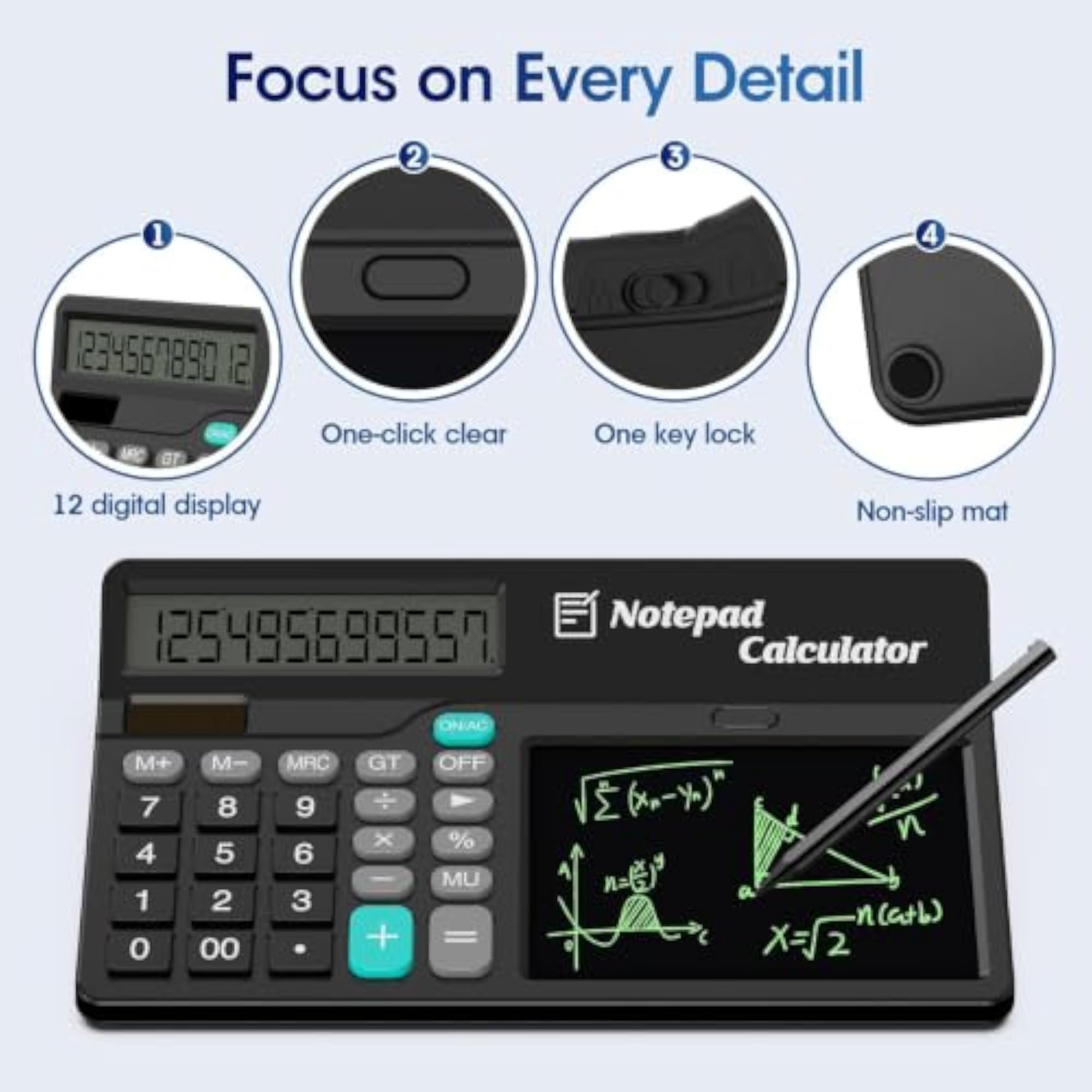 2 Digits Large Display Calculator Notepad