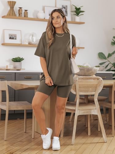 Image of AUTOMET Women 2 Piece Sets Summer Outfits 2026 Two Piece Matching Clothing | Oversized Tshirts,Biker Shorts,Short Sets,Workout Sets,Summer Sets,Lounge sets