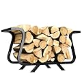 NiHome Cauldron-Style 33.5Inch Firewood Rack, 450 lbs Capacity, Compact Log Holder for Indoor/Outdoor Use, Keeps Firewood Dry, Perfect for Fire Pits, Fireplaces, Wood Stoves, BBQ Grills, Easy Assembly