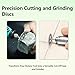 YAFIYGI Diamond Cutting Wheel Discs 5Pcs 60mm with Mandrels 1/8 Inch Shank Stone Blade Small Rotary Tool Ideal for Cuts Glass Plastic Jade Metal Stone Tile Tiles Marble Rotary Cutter (2.36in)
