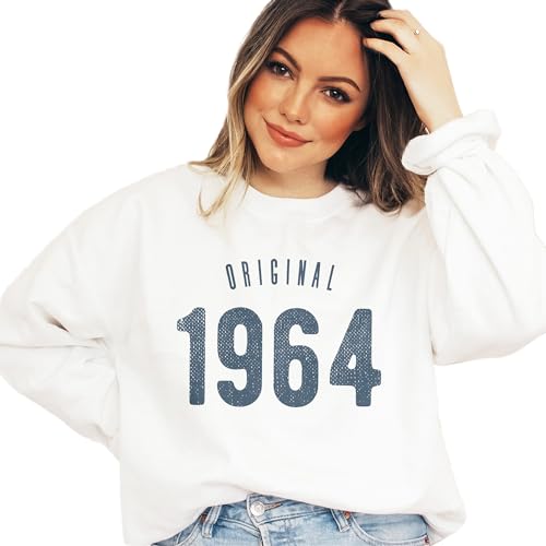 Original 1964 Sweatshirt, 60th Birthday Gift, Birthday Gifts For Women, 1964 Birth Year, 60 Years Distressed Number Shirt, Unisex Birthday Crewneck Sweatshirt3