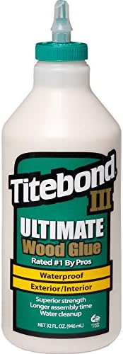 Titebond 1415 III Ultimate Wood Glue, 32-Ounce Bottle,Tan, 1 Qt