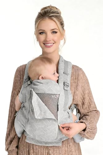 GROWNSY Baby Carrier Newborn to Toddler 7-44lbs, All Season Design with Adjustable Mesh Panel,...