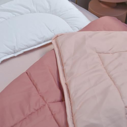 Couette Mon PTIT Dodo 75 x 120 cm bicolore rose lit bébé - 3