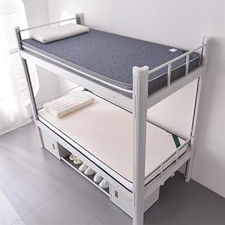 Colchón de futón japonés tamaño individual enrollable, para acampar, cama plegable, colchón con funda extraíble y lavable, color azul y gris, 90 x 190 cm/4 cm