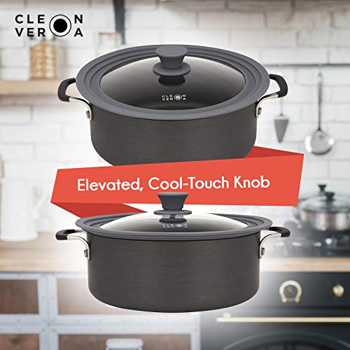Cleverona Clever Lid - Universal Pan Lid - Medium fits 7/8/8.5 inch pans - Dark Grey - Thumbnail 6