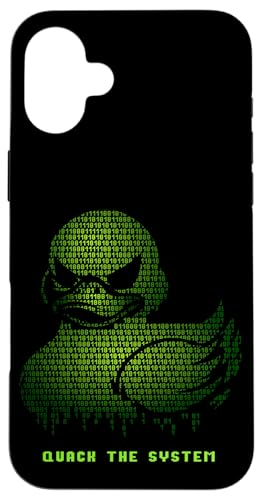 Quack The System �o�C�i���R�[�h �_�b�N�v���O���}�[ �T�C�o�[�Z�L�����e�B �X�}�z�P�[�X iPhone 16 Plus �p