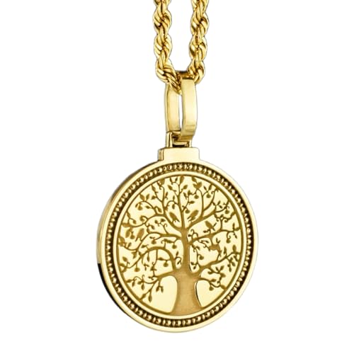 Collier ours gravé LKBEADS un bijou symbolique en argent et plaqué or